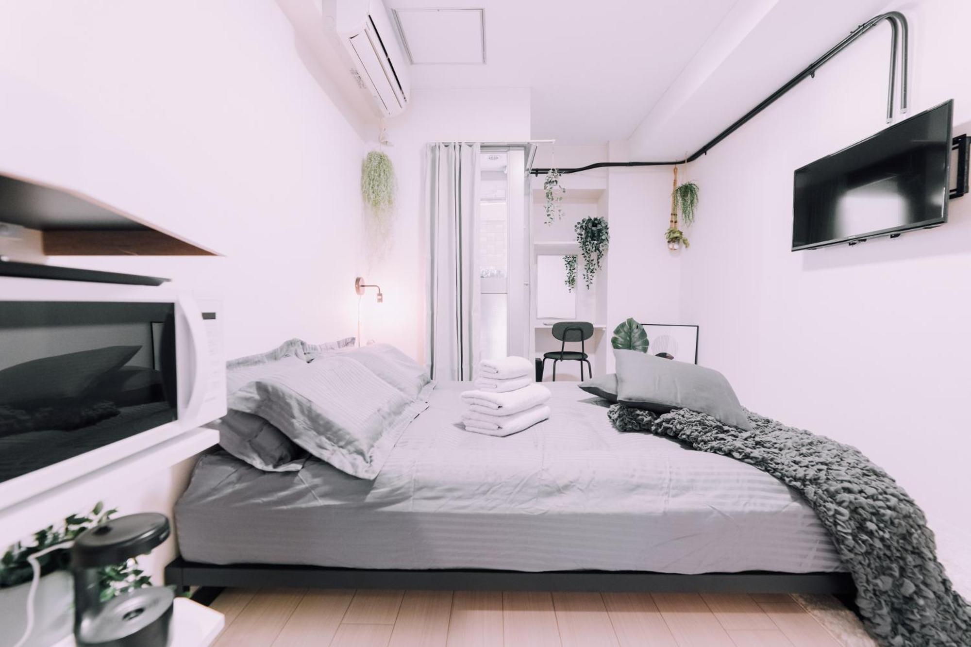 Appartement Minimalist Loft Namba Compact With A 24-hour Gym Ma303